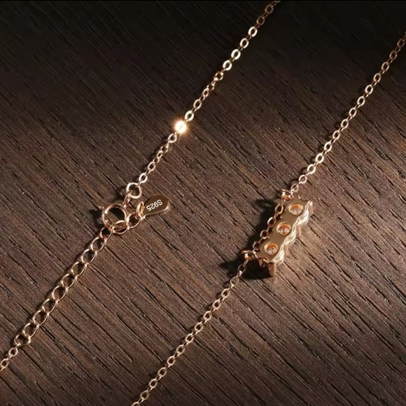 Certificated Moissanite Diamond Necklace Original 925Sterling Silver&Gold Plated - Picture 7 of 9